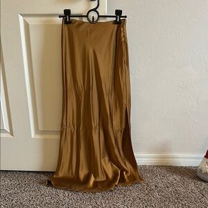 Abercrombie & Fitch Gold Satin Skirt